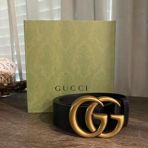 Gucci Black Leather Belt